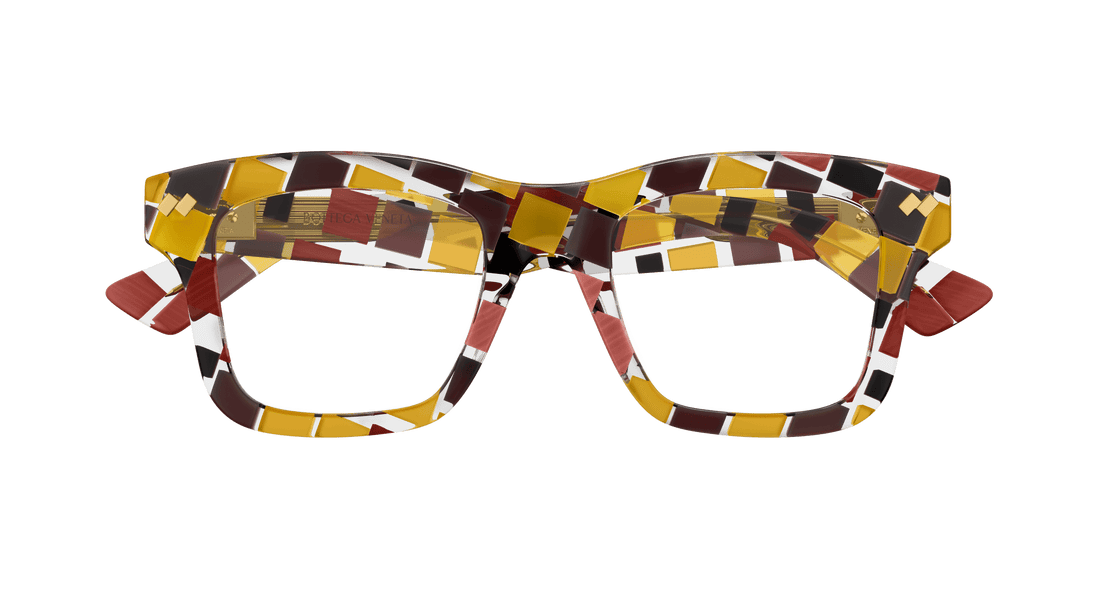Occhiali da vista bottega veneta bv1353o 007 multicolor square femenino taglia 51mm - Vista dettagliata