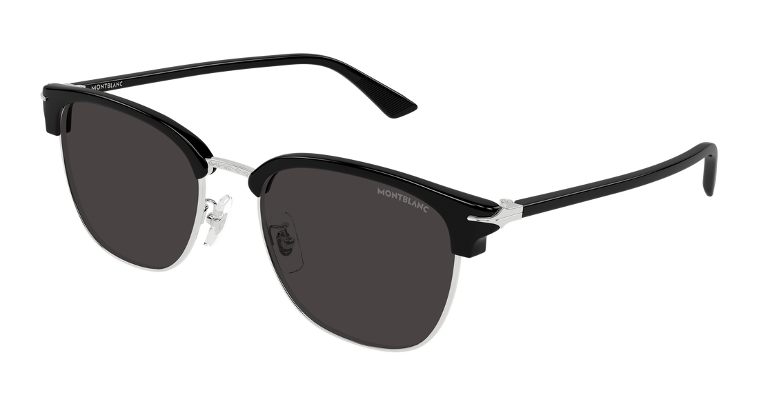 Lunettes de soleil montblanc mb0439sa 001 plateado rectangular / squared masculino taille 55mm - Vue principale