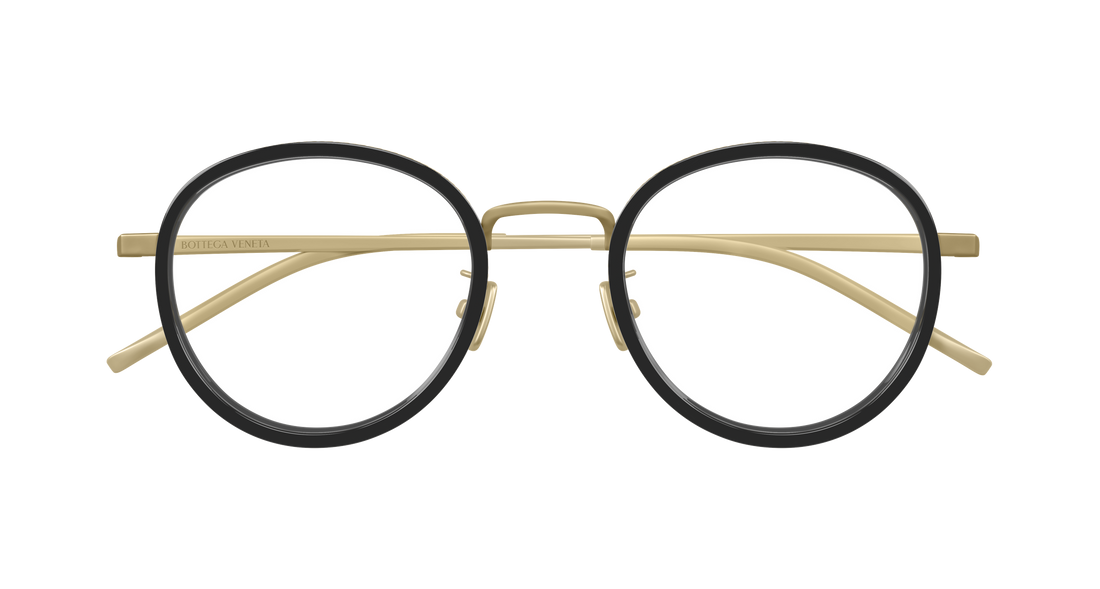Occhiali da vista bottega veneta bv1428oa 001 bronce round/oval/panthos unisex taglia 50mm - Vista dettagliata