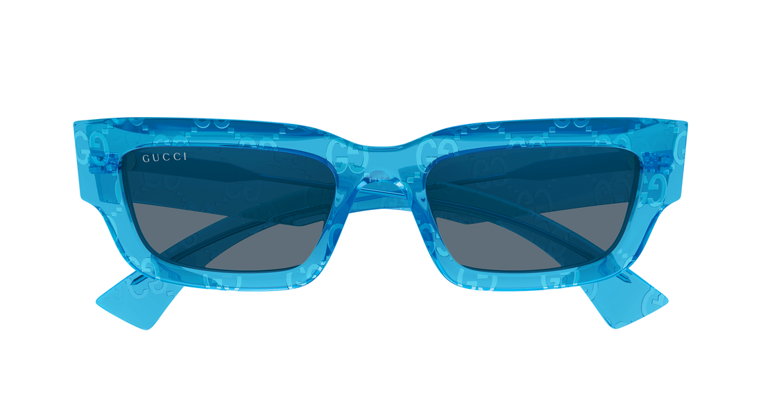 Occhiali da sole gucci gg1838s 010 azul rectangular / squared masculino taglia 52mm - Vista dettagliata