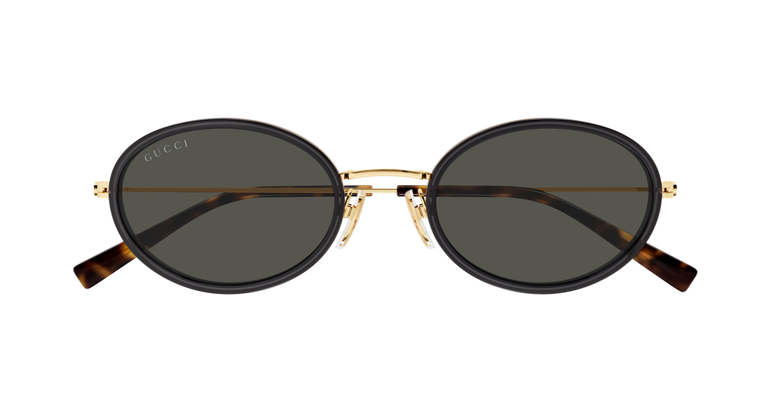 Occhiali da sole gucci gg1980s 001 gris round/oval/panthos femenino taglia 52mm - Vista dettagliata