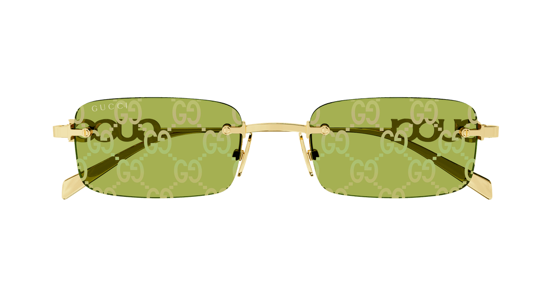 Lunettes de soleil gucci gg1808s 002 dorado square masculino taille 52mm - Vue détaillée