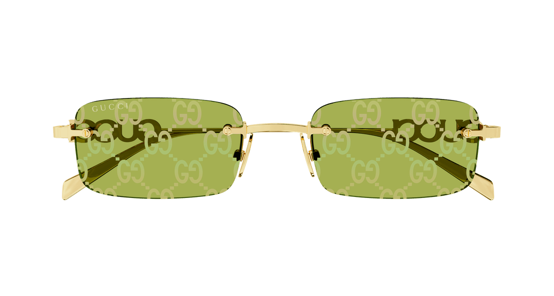 Lunettes de soleil gucci gg1808s 002 dorado square masculino taille 52mm - Vue détaillée