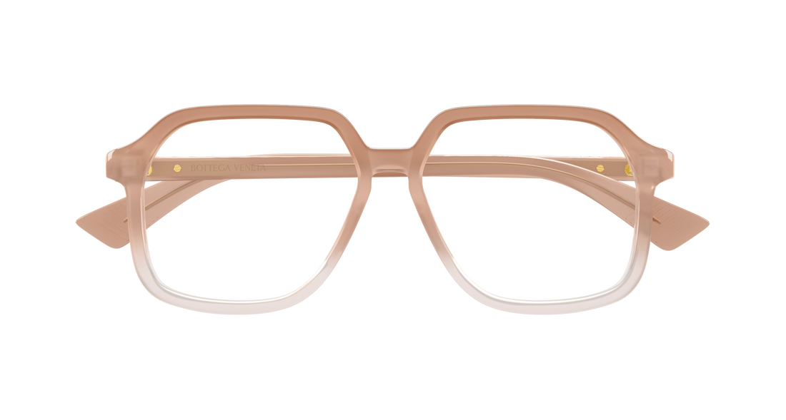 Occhiali da vista bottega veneta bv1329o 007 rosa rectangular / squared unisex taglia 55mm - Vista dettagliata
