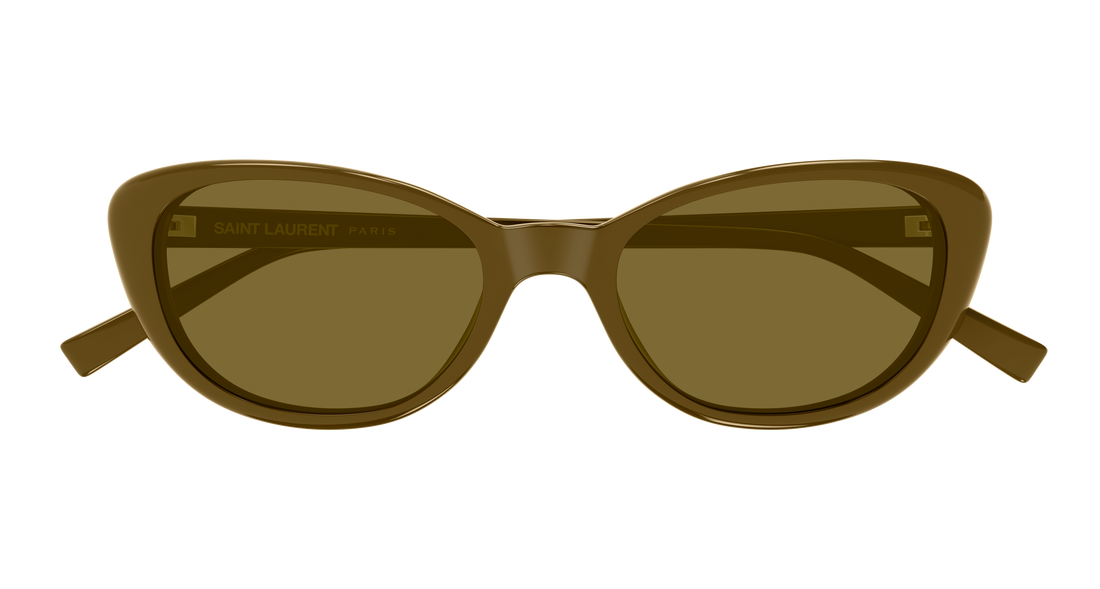 Óculos de sol saint laurent sl 822 003 marron cat eye femenino tamanho 52mm - Vista de detalhe