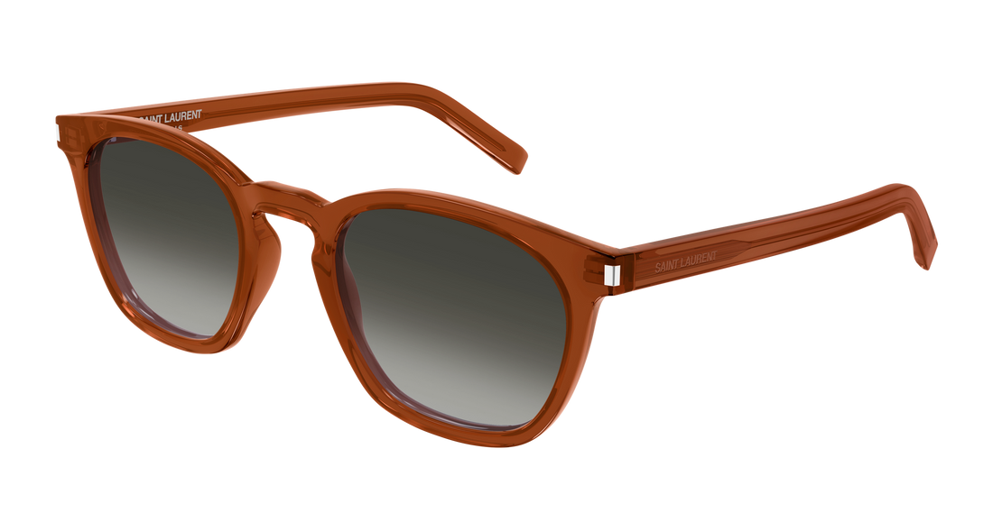 Occhiali da sole saint laurent sl 28 051 marron rectangular / squared unisex taglia 49mm - Vista principale