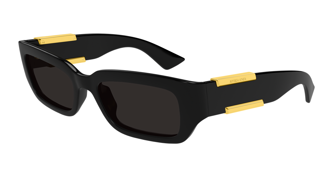 Occhiali da sole bottega veneta bv1406s 001 negro rectangular / squared unisex taglia 53mm - Vista principale