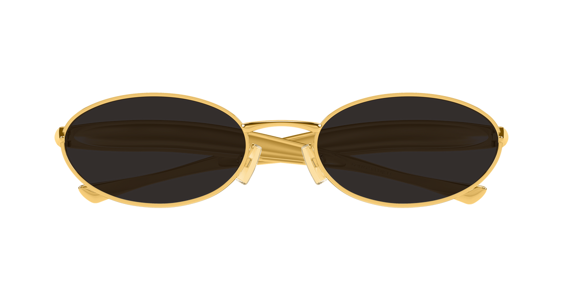 Occhiali da sole bottega veneta bv1386s 001 dorado round unisex taglia 57mm - Vista dettagliata