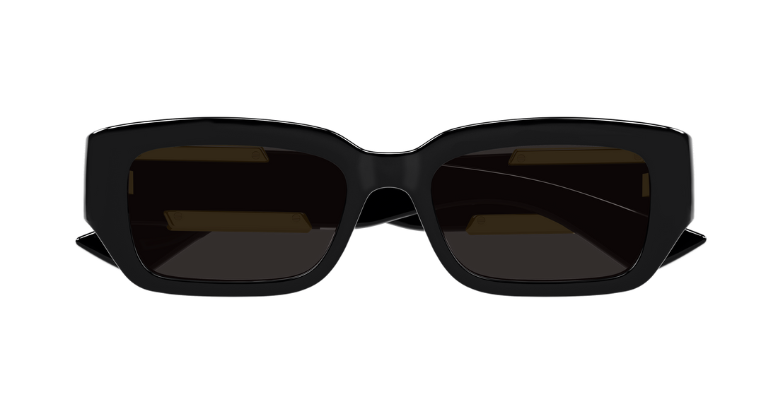 Occhiali da sole bottega veneta bv1406s 001 negro rectangular / squared unisex taglia 53mm - Vista dettagliata