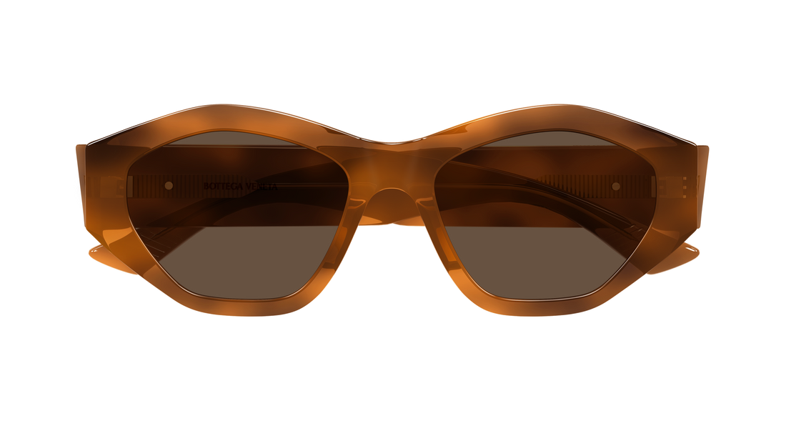 Occhiali da sole bottega veneta bv1408s 002 havana geometric femenino taglia 53mm - Vista dettagliata