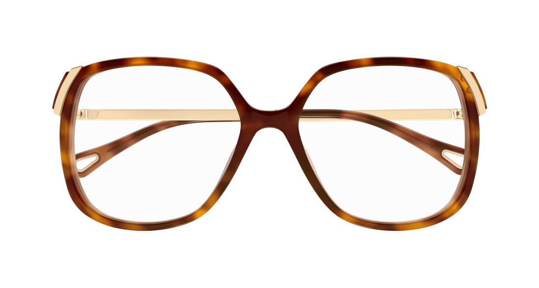 Prescription glasses chloé ch0287o 002 havana square femenino size 56mm - Detailed view