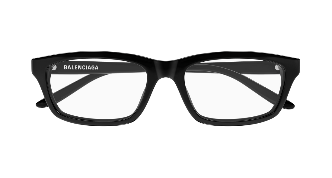 Occhiali da vista balenciaga bb0439o 001 negro rectangular / squared masculino taglia 55mm - Vista dettagliata