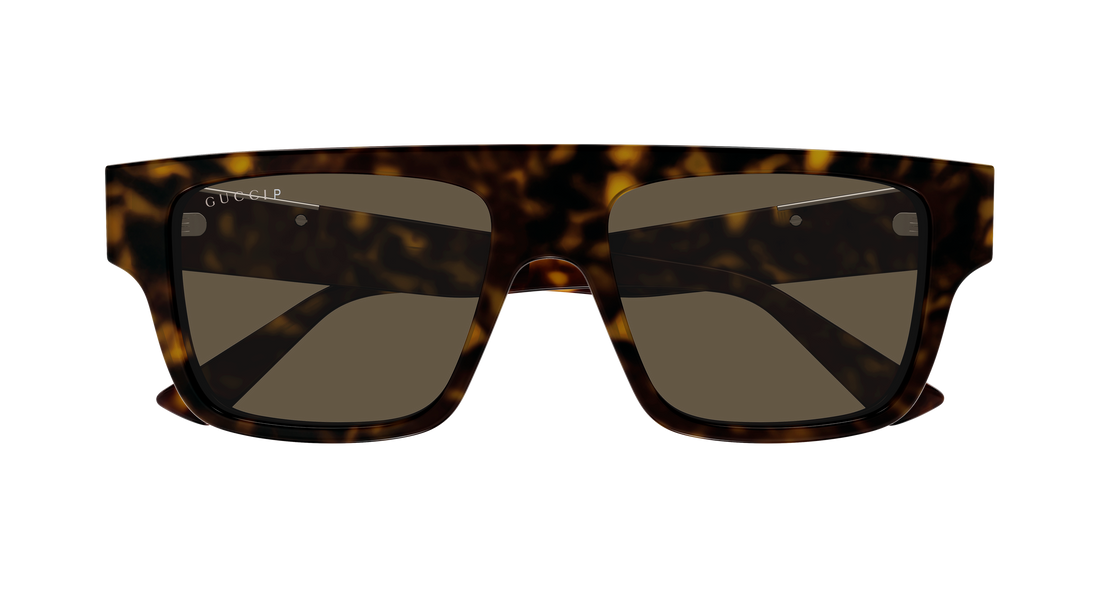 Occhiali da sole gucci gg1960s 007 havana rectangular / squared masculino taglia 53mm - Vista dettagliata