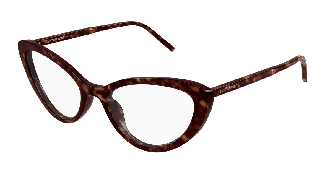 Brillen saint laurent sl 777 002 havana cat eye femenino größe 55mm - Hauptansicht