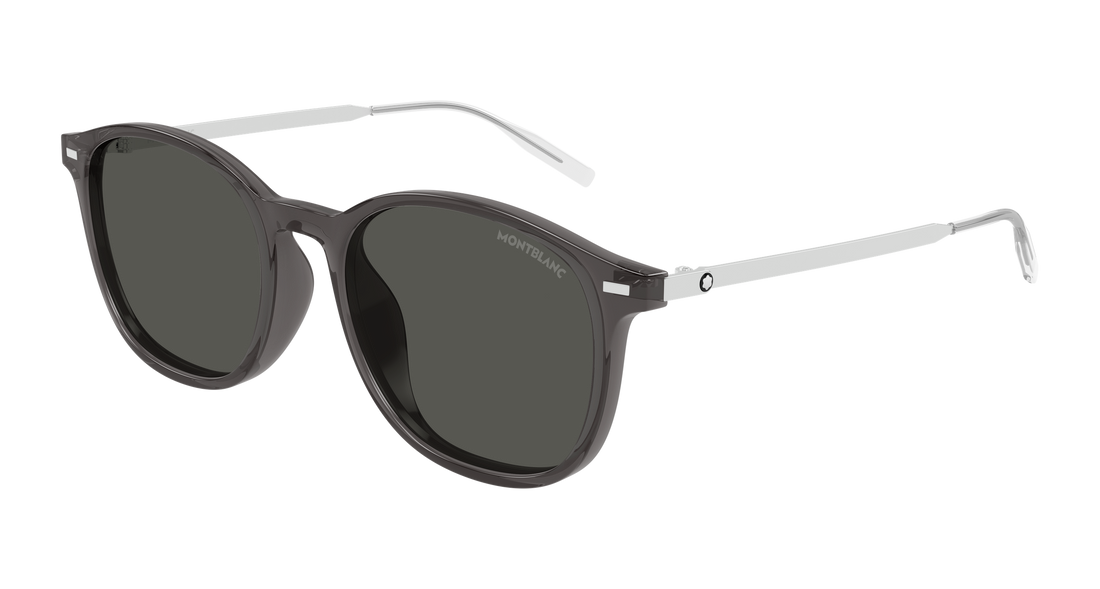 Lunettes de soleil montblanc mb0454sa 004 gris round/oval/panthos masculino taille 54mm - Vue principale