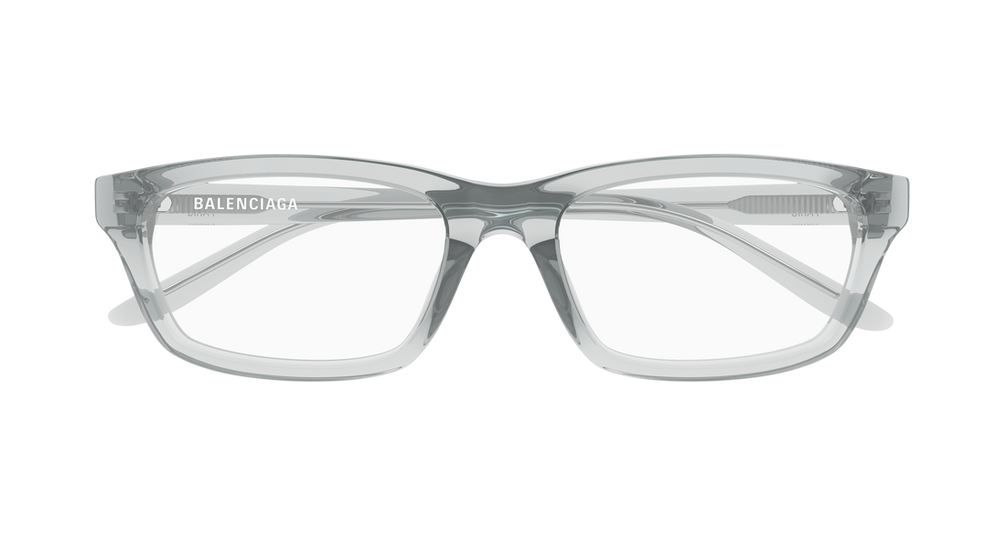 Occhiali da vista balenciaga bb0439o 005 gris rectangular / squared masculino taglia 55mm - Vista dettagliata