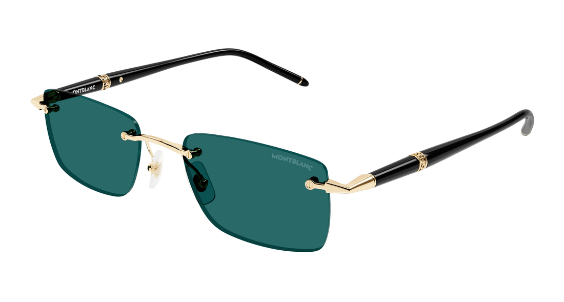 Sunglasses montblanc mb0344s 006 dorado square masculino size 54mm - Main view