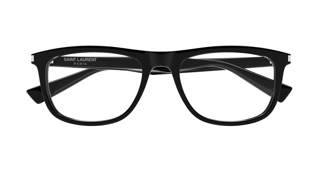Prescription glasses saint laurent sl 812 005 negro square unisex size 58mm - Detailed view