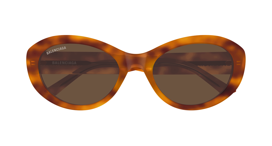 Occhiali da sole balenciaga bb0446s 003 havana round/oval/panthos femenino taglia 56mm - Vista dettagliata