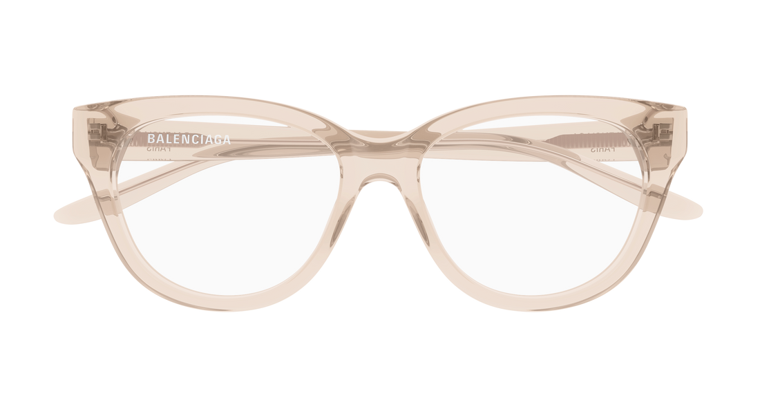Occhiali da vista balenciaga bb0441o 007 beige butterfly femenino taglia 53mm - Vista dettagliata