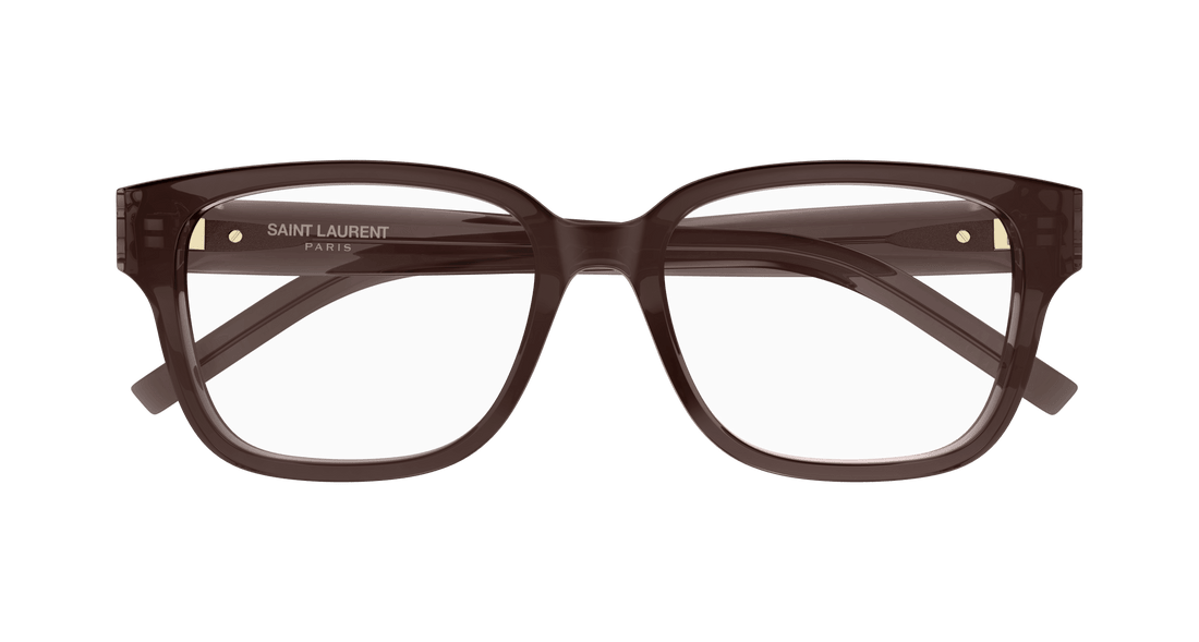 Prescription glasses saint laurent sl m150 005 marron square femenino size 55mm - Detailed view
