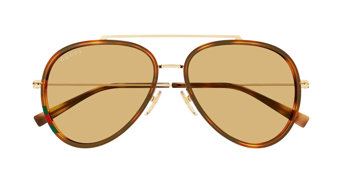 Occhiali da sole gucci gg1981s 002 havana pilot/navigator masculino taglia 56mm - Vista dettagliata