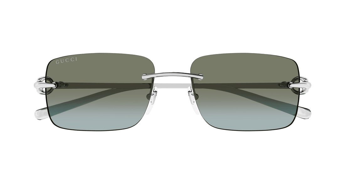Occhiali da sole gucci gg1703s 007 plateado square masculino taglia 55mm - Vista dettagliata