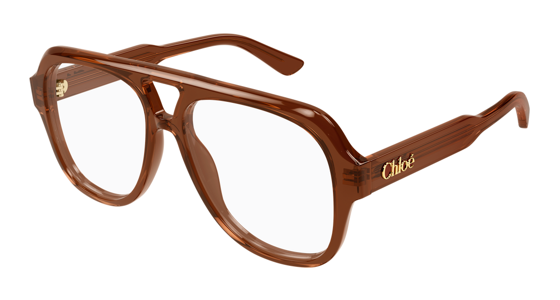 Dioptrijske naočale chloé ch0339o 003 marron pilot/navigator femenino veličina 56mm - Glavni prikaz