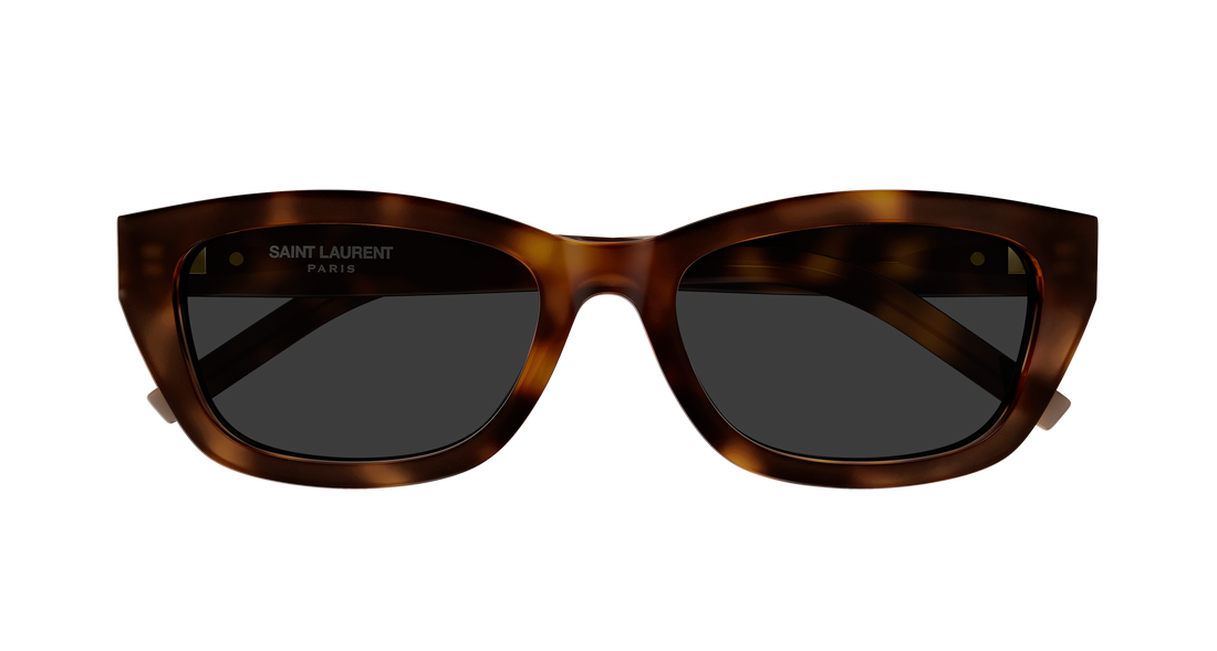 Occhiali da sole saint laurent sl m153 003 havana rectangular / squared femenino taglia 55mm - Vista dettagliata