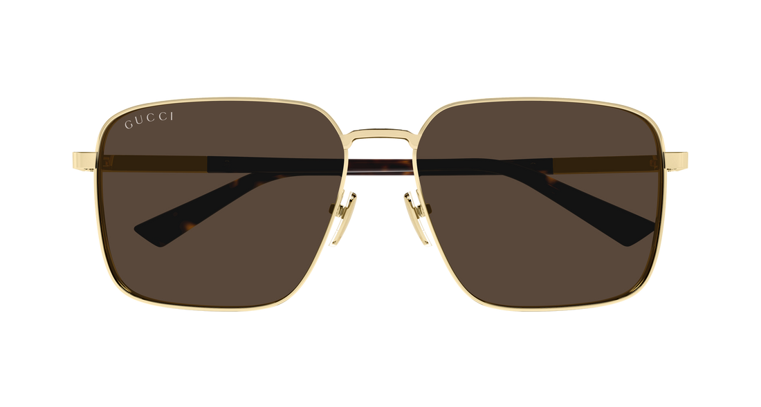 Occhiali da sole gucci gg1965sk 002 dorado rectangular / squared masculino taglia 60mm - Vista dettagliata
