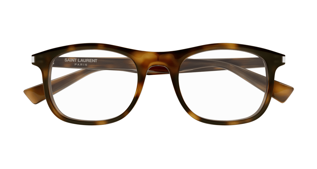 Prescription glasses saint laurent sl 811 003 havana square unisex size 52mm - Detailed view