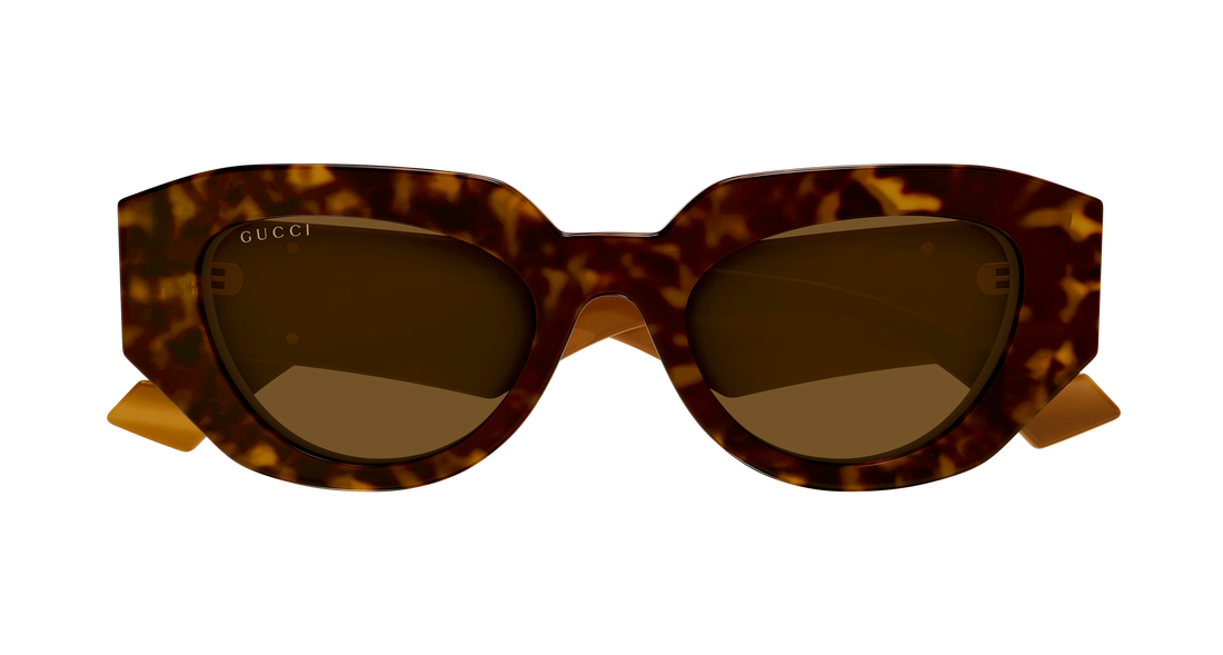 Occhiali da sole gucci gg1421s 009 havana geometric femenino taglia 51mm - Vista dettagliata