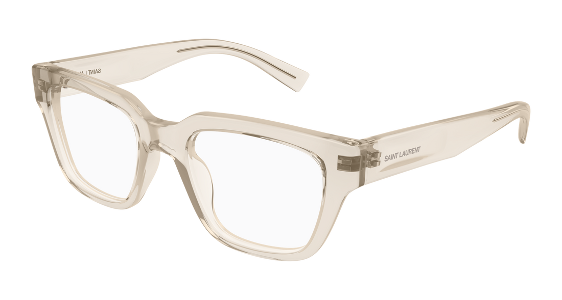 Prescription glasses saint laurent sl 804 004 beige square unisex size 51mm - Main view