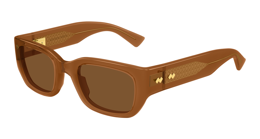 Occhiali da sole bottega veneta bv1400s 003 marron rectangular / squared unisex taglia 51mm - Vista principale