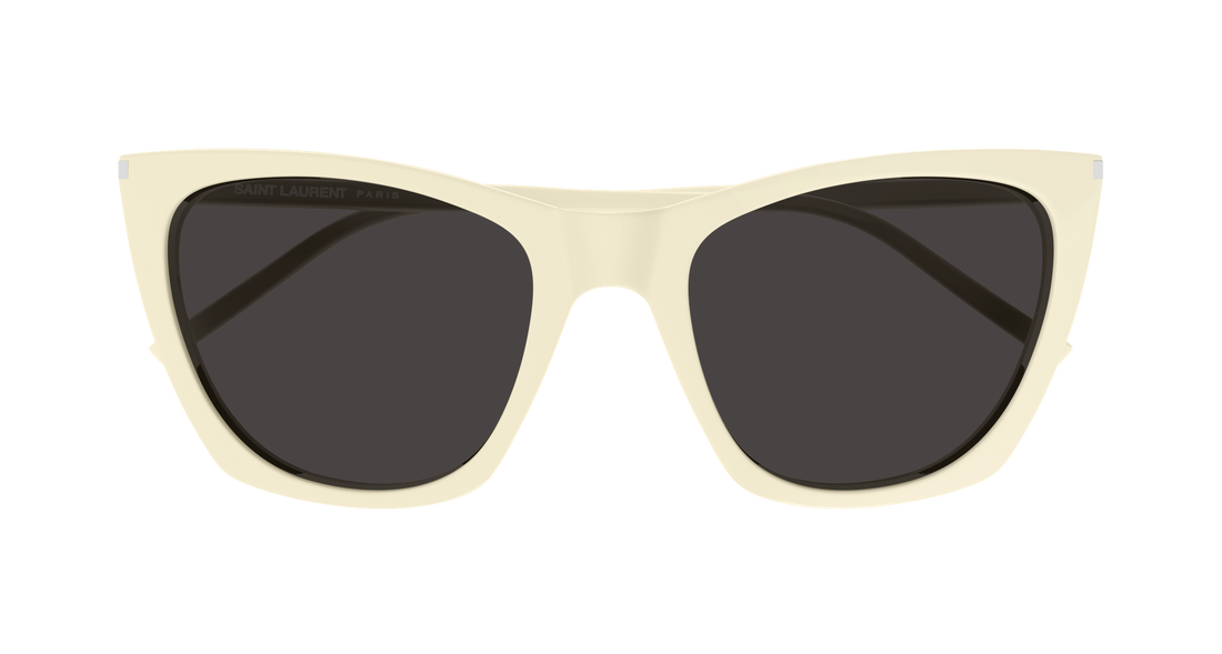 Occhiali da sole saint laurent sl 214 kate thin 005 beige cat eye femenino taglia 55mm - Vista dettagliata