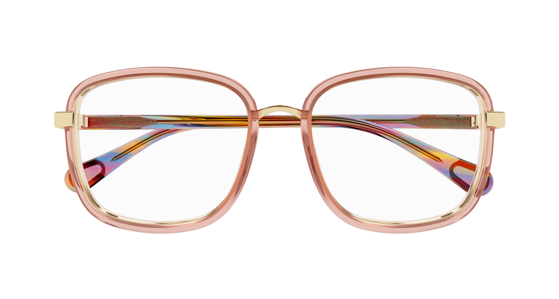 Prescription glasses chloé cc0025o 001 rosa square infantil size 49mm - Detailed view