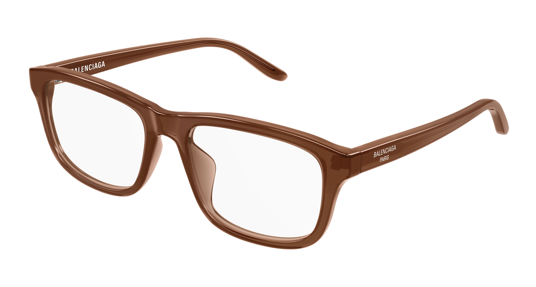 Occhiali da vista balenciaga bb0442oa 006 marron rectangular / squared unisex taglia 55mm - Vista principale