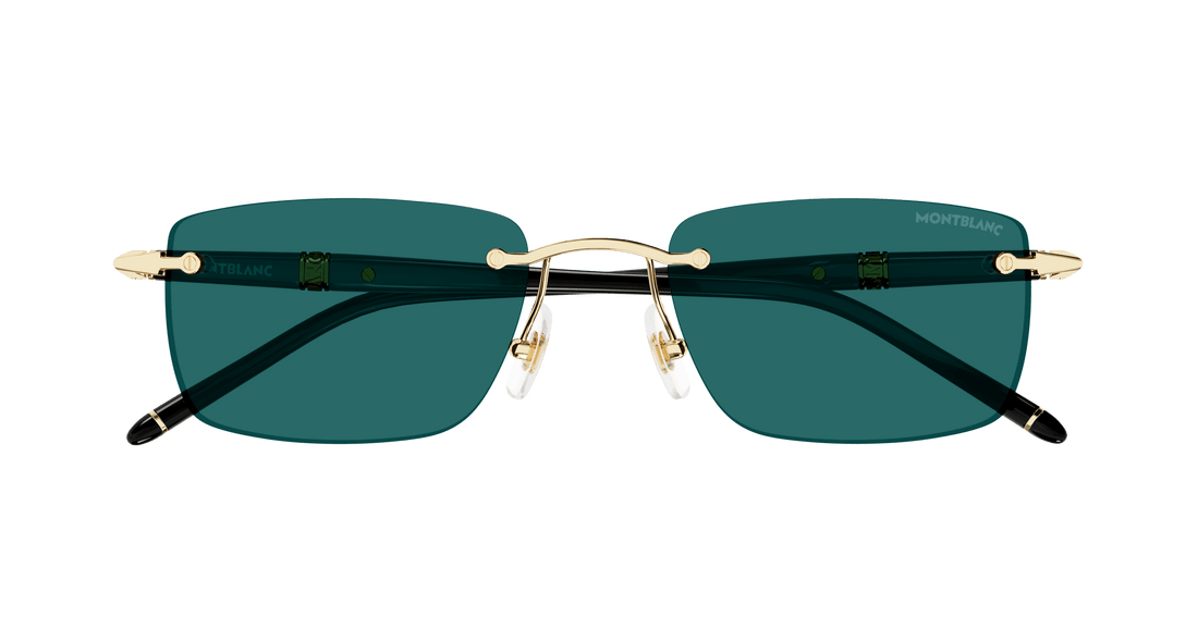 Sunglasses montblanc mb0344s 006 dorado square masculino size 54mm - Detailed view