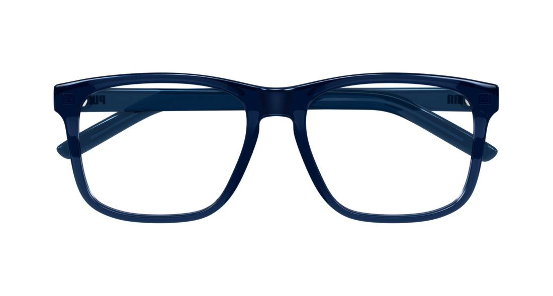 Occhiali da vista puma pu0517o 003 azul rectangular / squared masculino taglia 55mm - Vista dettagliata