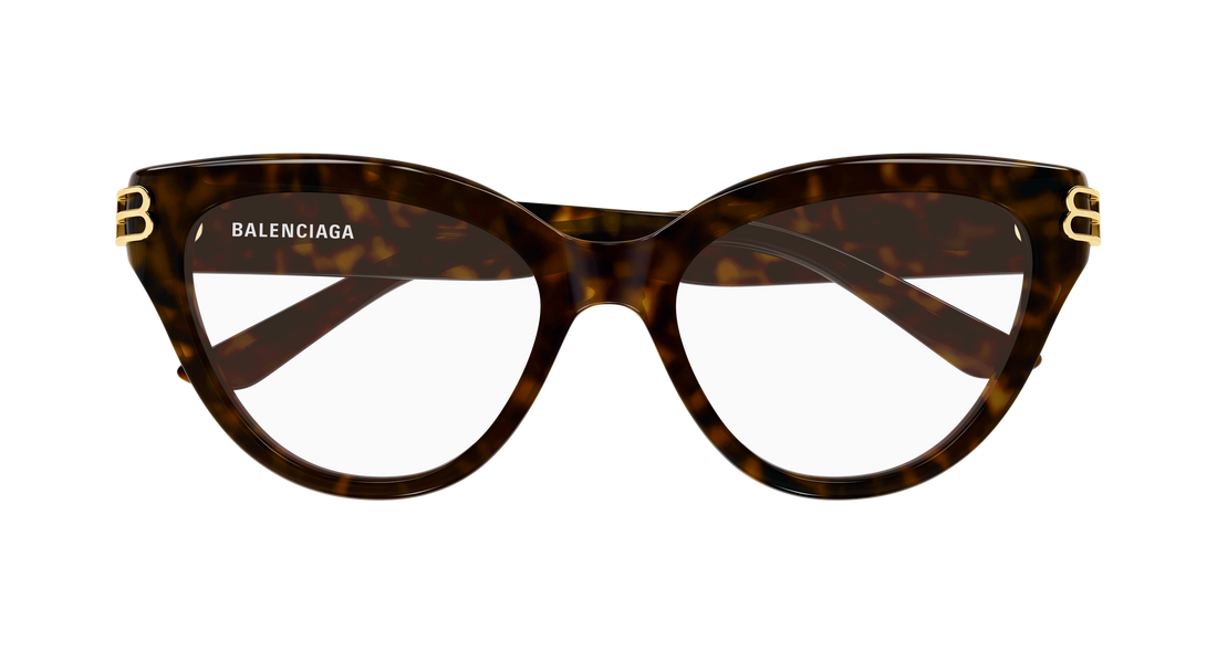 Occhiali da vista balenciaga bb0436o 002 havana cat eye femenino taglia 55mm - Vista dettagliata