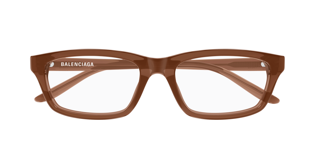 Occhiali da vista balenciaga bb0439o 006 marron rectangular / squared masculino taglia 55mm - Vista dettagliata
