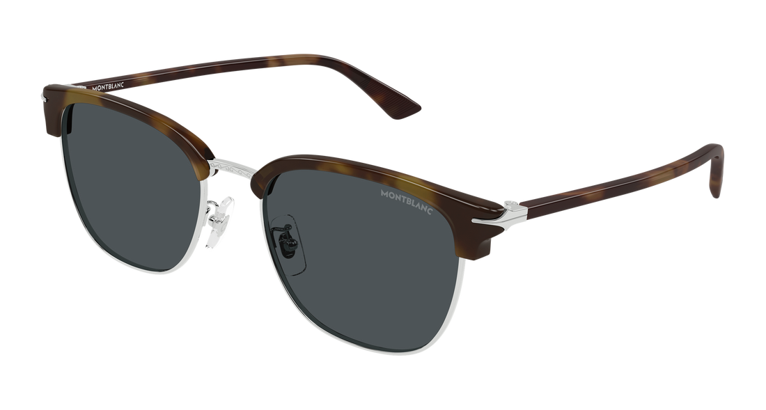 Lunettes de soleil montblanc mb0439sa 004 plateado rectangular / squared masculino taille 55mm - Vue principale