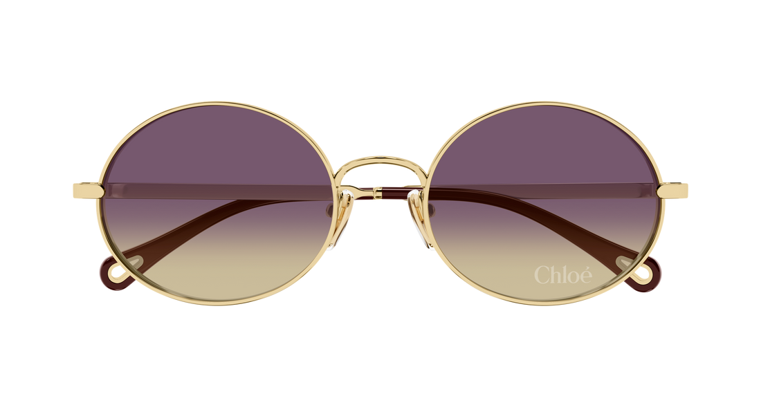 Gafas de sol chloé ch0326s 001 dorado round/oval/panthos femenino talla 55mm - Vista de detalle