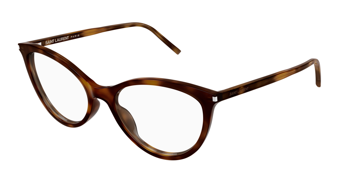 Brillen saint laurent sl 833 003 havana cat eye femenino größe 55mm - Hauptansicht