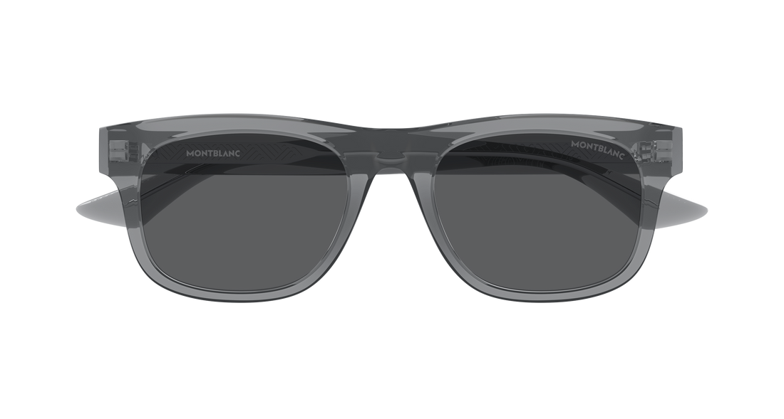 Gafas de sol montblanc mb0421s 005 gris rectangular / squared masculino talla 53mm - Vista de detalle