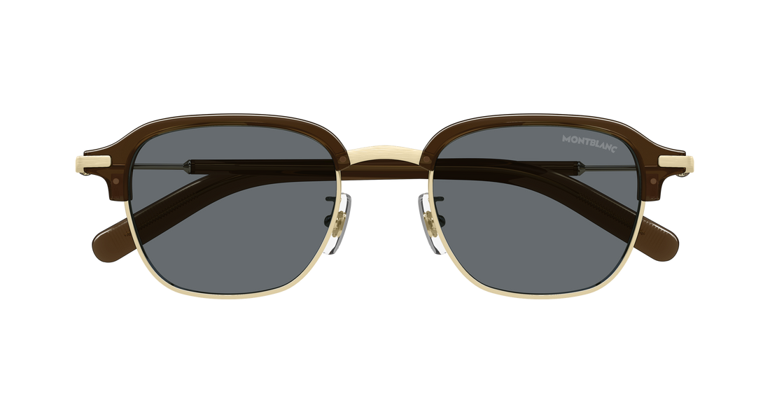 Lunettes de soleil montblanc mb0390s 005 dorado rectangular / squared masculino taille 50mm - Vue détaillée