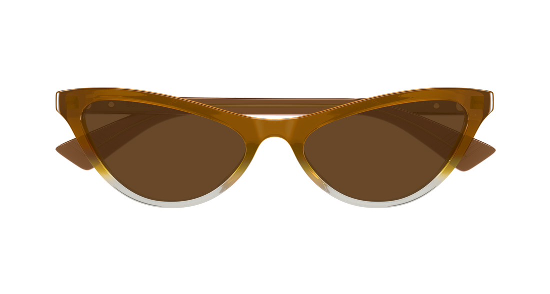 Occhiali da sole bottega veneta bv1414s 004 marron cat eye femenino taglia 56mm - Vista dettagliata