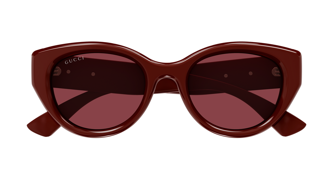 Occhiali da sole gucci gg1976sk 004 burdeos round/oval/panthos femenino taglia 52mm - Vista dettagliata