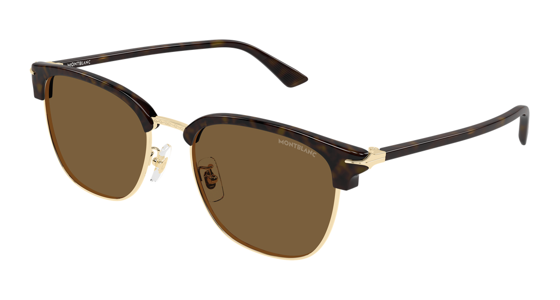 Lunettes de soleil montblanc mb0439sa 003 dorado rectangular / squared masculino taille 55mm - Vue principale