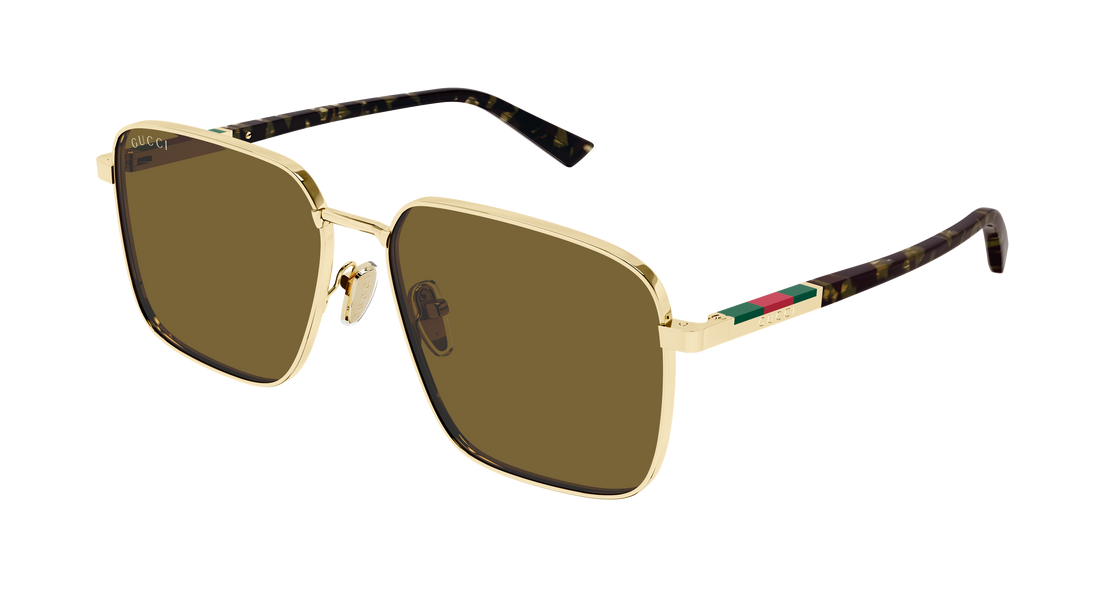 Occhiali da sole gucci gg1965sk 003 dorado rectangular / squared masculino taglia 60mm - Vista principale